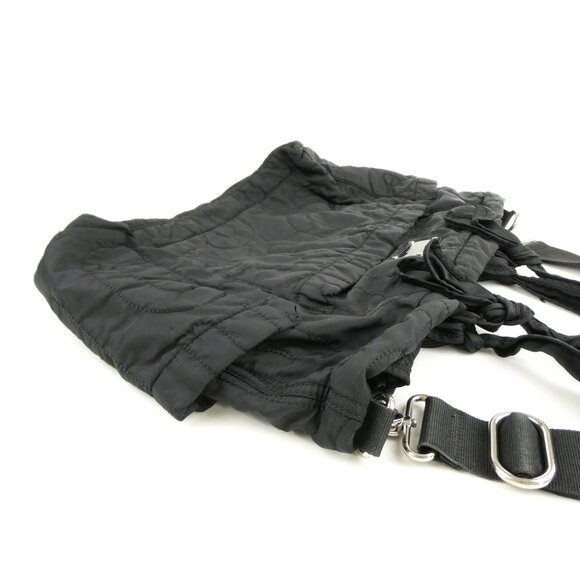Marc By Marc Jacobs Black Quilted Nylon Tote Bag With Adjustable Strap & Printed - Picture 5 of 13